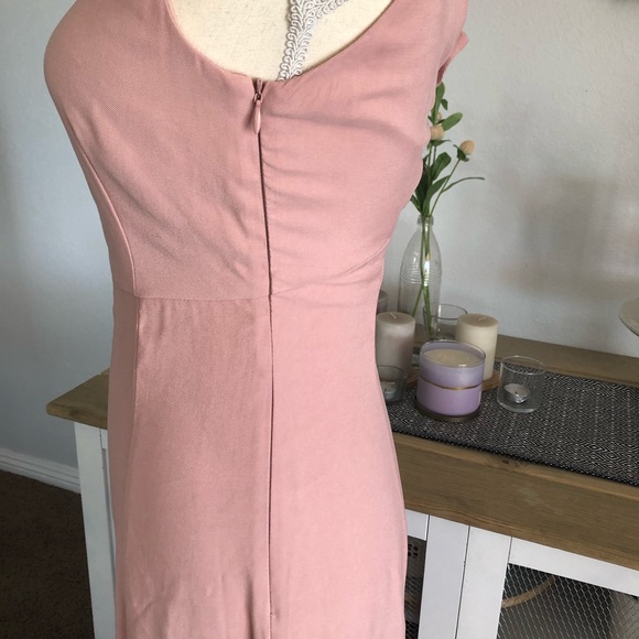 MNG by MANGO Minimalist Pink Maxi Dress Sz 2 - Picture 3 of 14